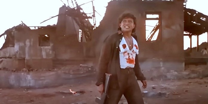 Mithun Chakraborty abuses and screams at Bhagwan in anger in movie Agneepath (1990)- Gems Of Bollywood